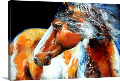 Mohican Indian War Horse Canvas Wall Art Print Horse Home Decor • $49.99