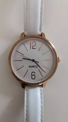 Mimco White Band & Rose Gold Watch • $30