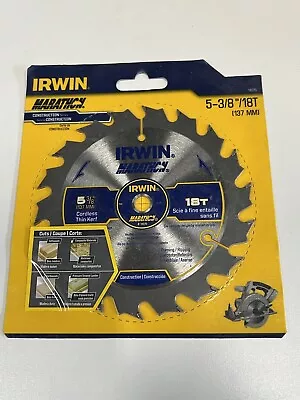 Irwin Marathon 5-3/8 Inch 18 Tooth Carbide Circular Saw Blade 14015 • $4.95