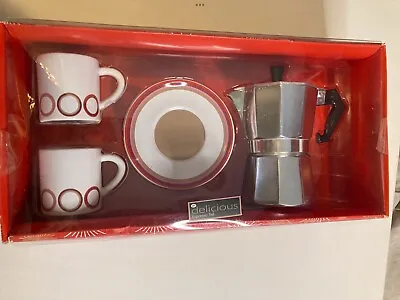 Boots Espresso Set Coffee Can Cafetière Cups Saucers BNIB NEW • £13.75