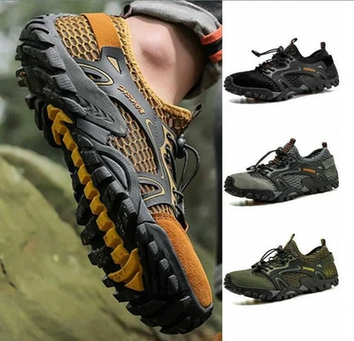 £14.99 • Buy Mens Mesh Hiking Boots Lightweight Walking Shoes Hiking Trail Trainers Size