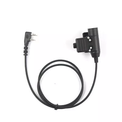 U94 PTT Cable Adapter W/2-Pin Plug For Kenwood Baofeng UV-5R UV-6R Two Way Radio • £10.82