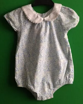 ~matalan~grey & Blue~flower Pattern~short Sleeve~romper~age 12 - 18 Months~ • £1.50