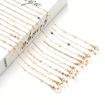$11.33 • Buy Sunglasses Chain Mask Hanging Chain Rose Flower Pearl Glasses Chain Mask Hol Le