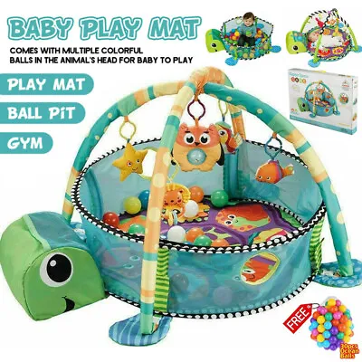 3 In 1 Baby Play Gym Playmat Activity Mat Crawling Floor Mat  W / Balls Toys UK • £0.99