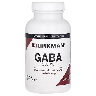 Kirkman Labs GABA 250 Mg 150 Capsules Casein-Free Egg-Free Fish Free • $30