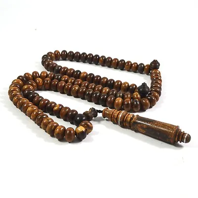 Agarwood Islamic Necklace Prayer Beads Tasbih Misbaha With Pendant • $69