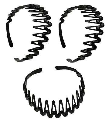 3 PCS Black Comb Headband For Women Girls Teeth Hairband • $7.99