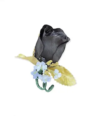 Black With Gold Rose Grooms Groomsmen Prom Wedding Flowers Boutonnières • £5.69