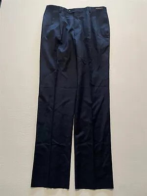 NWT Jos A Bank Executive 37R Traditional Fit Navy 100% Wool Pleated Dress Pants • $34.74