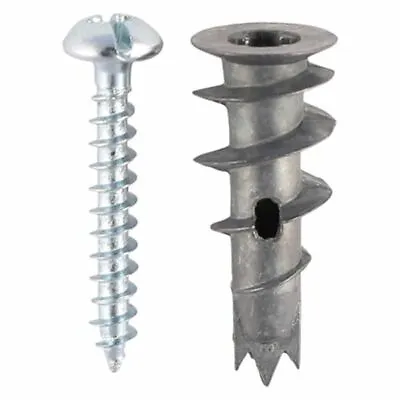 Metal Plasterboard Cavity Wall Speed Fixing Plugs Self Drive Including Screws  • £22.78