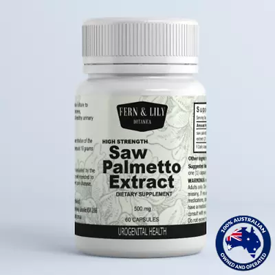High Strength Saw Palmetto Extract 20:1 Serenoa Repens Prostate Hair Loss  • $20