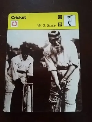 Rare! W.g.grace Cricket Legend 1977 Editions Rencontre Sportscaster Card • £14.95