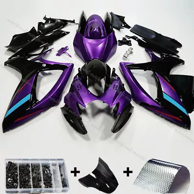 Injection ABS Purple Black Fairing Kit Fit For Suzuki 2006-2007 GSXR 600/750 • $429.52