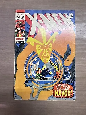 X-Men #58 Marvel Comics 1969 1st Appearance Of Havock In Costume Neal Adams Art • $80