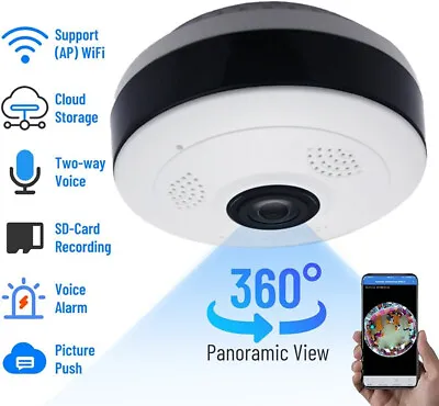 360 Degree Panoramic Smart IP Camera IPC Wireless P2P 960P Security Home Camera • £35.88