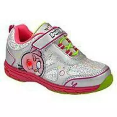 Girls Sneakers Angry Birds Silver Glitter Skate Comfort Tennis Shoes-size 11 • £13.67