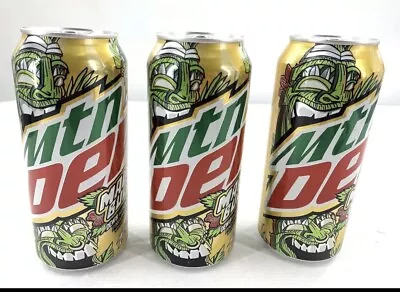 (3) 2020 Mountain Dew Mtn Dew Maui Burst 16 Oz Can PINEAPPLE Mtn Dew Mar22 • $18.80