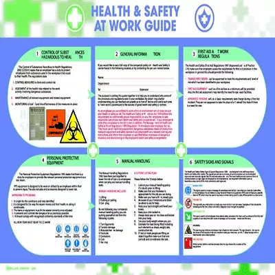 £17.36 • Buy Wallace Cameron Health And Safety Poster Health And Safety At Work 590X420mm 540