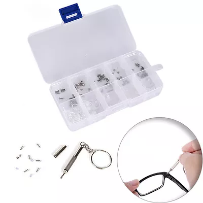 $7.04 • Buy Screw Nut Nose Pad Optical Repair Set Assortment Sunglass Tool Kit For Glasse FF