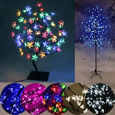 £15.65 • Buy LED Cherry Blossom Twig Tree Pre-Lit Light Indoor& Outdoor Christmas - 5 Colours