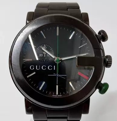 GUCCI G Chrono 101M Chronograph Black Dial Men's From JP • $326.99