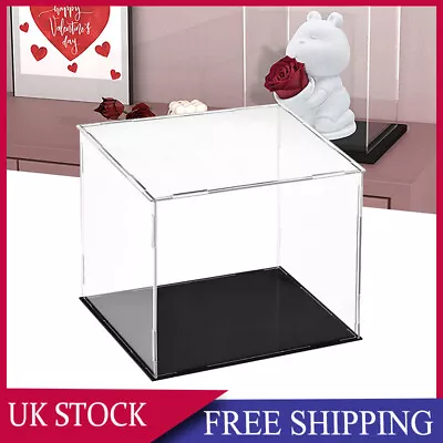 Acrylic Display Case Box Dustproof Protection Showcase Cube Collectibles Box NEW • £16.86