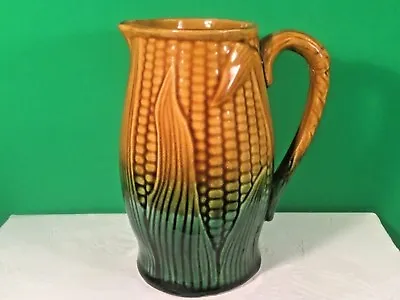 Antique Majolica Corn Pitcher England 1800's • $265