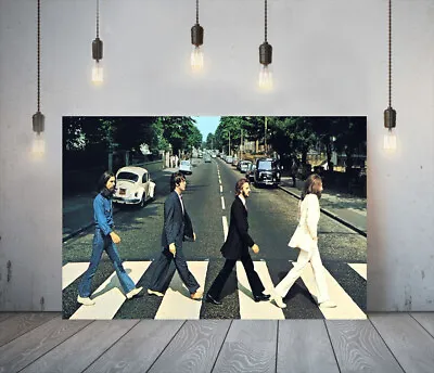 £11.99 • Buy Music Group The Beatles 2-deep Framed Canvas Wall Art Picture Paper Print- Black