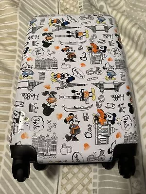 Disney Minnie Mickey Mouse Hardshell Luggage Carry On Spinner 25   • $80