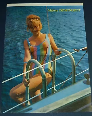 MYLENE DEMONGEOT In Swimsuit 1965 Vintage JPN PINUP POSTER 10x14 #ff/n • $11.99