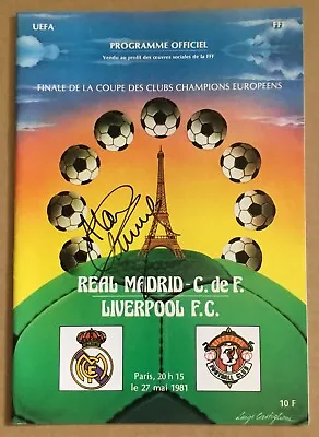 1981 UEFA European Cup Final Programme - LIVERPOOL V REAL MADRID - Signed • £50
