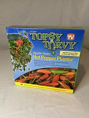 TOPSY TURVY Upside Down Hot Pepper Planter - New In Box • $12.99