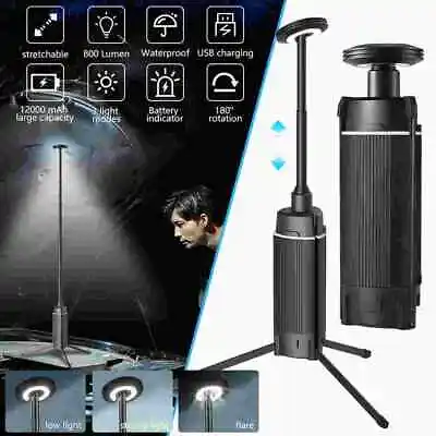 12000 Lumen Ourdoor Camping Lantern Lamp USB Telescopic LED Fishing Work Light • $40.99