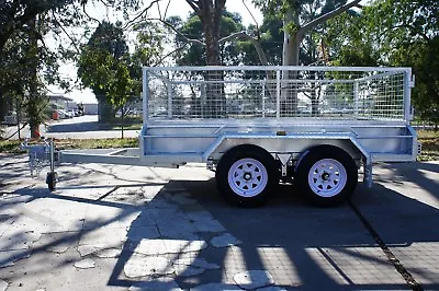 9x5 Hot Dip Galvanised Fully Welded Tandem Trailer With 600mm Removable Cage • $3800