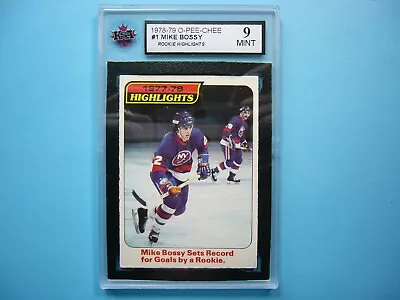 1978/79 O-pee-chee Nhl Hockey Card #1 Mike Bossy Rookie Rc Rb Ksa 9 Mint Opc • $149.99