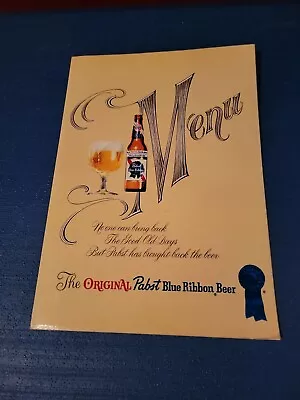 (VTG) 1962 Pabst Beer Bottle Menu Cover Bar Restaurant PRB • $24.99