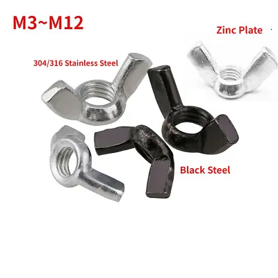 Wing Nuts Butterfly Stainless Steel / Carbon Steel- M3 M4 M5 M6 M8 M10 M12 • $1.33