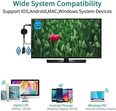 Key TV 3 Gen Chromecast G12 Miracast Wifi 5G/2.4G IPHONE Netflix Google Youtub • $48.95