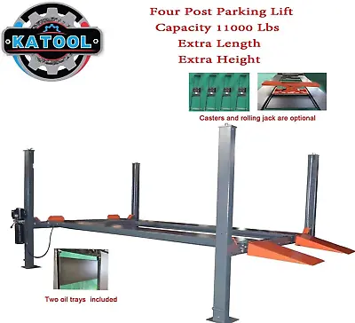 11000LB 4-Post Car Lift Auto Hoist Storage Service Rolling Jack Optional • $1000