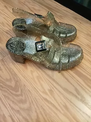 Clear Sparkly Vintage Jelly Style Sandal • $35