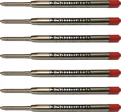 Parker Compatible Ink Pen Refills G2 Ballpoint Pens 1.0mm Medium Red Colour *5 • £3.49