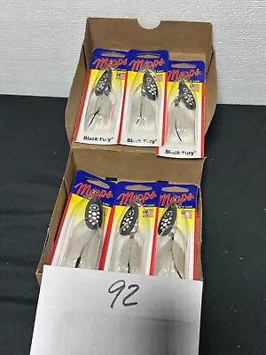 (6) Mepps Black Fury BF4T W 1/3 Oz Fishing Lures (Lot #92) Includes Dealer Box • $7.50