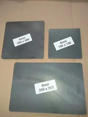 £10.48 • Buy 8mm Mild Steel Plate Laser Cut  150x150 200x200 200x300 For Welding Engineering