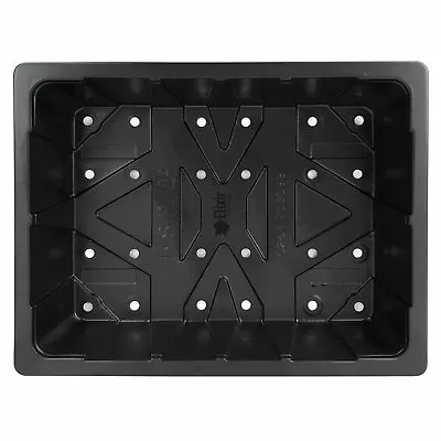 25 X Black Half Size Heavy Duty Seed Trays With Holes • £9.79