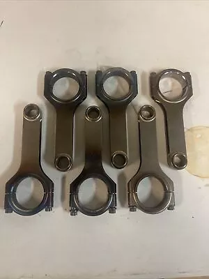 6 H-Beam 6.000” Connecting Rods Forged 4340 SBC Chevy • $95