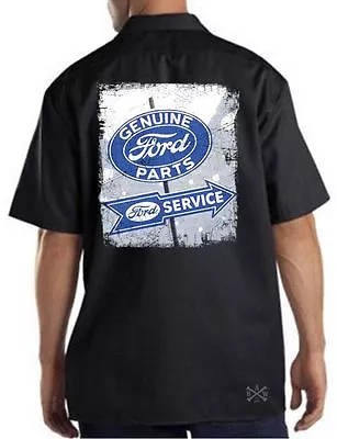 GENUINE FORD PARTS Mechanics Work Shirt ~ Licensed ~ Vintage Sign • $29.99