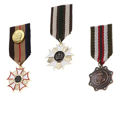 3Pcs Retro Steampunk Badge Brooch Pin Metal Medal Costume Party Fancy Dress • £5.44