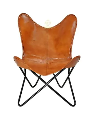 NEW Vintage Butterfly Chair Relaxing Handstich With Foldable Iron Stand • $142.50