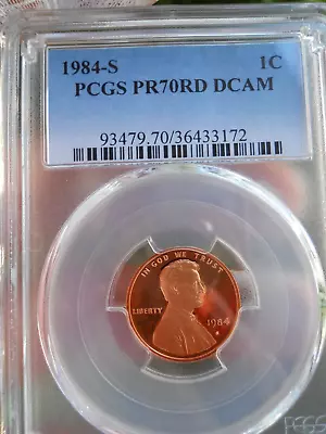 1984 S Lincoln Cent PCGS PR70 DCAM RD • $389.99